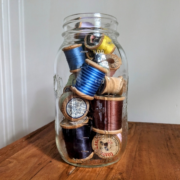 Vintage Wooden Sewing Thread Spools for craft and decor - Picture 2 of 2